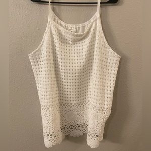 White crochet tank top.